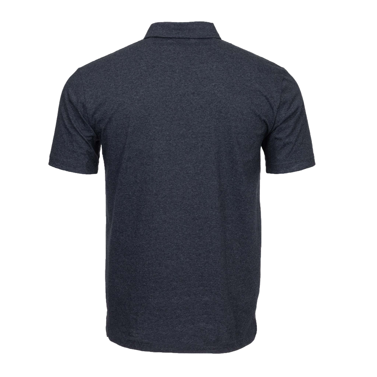 Dark gray polo shirt on a white background