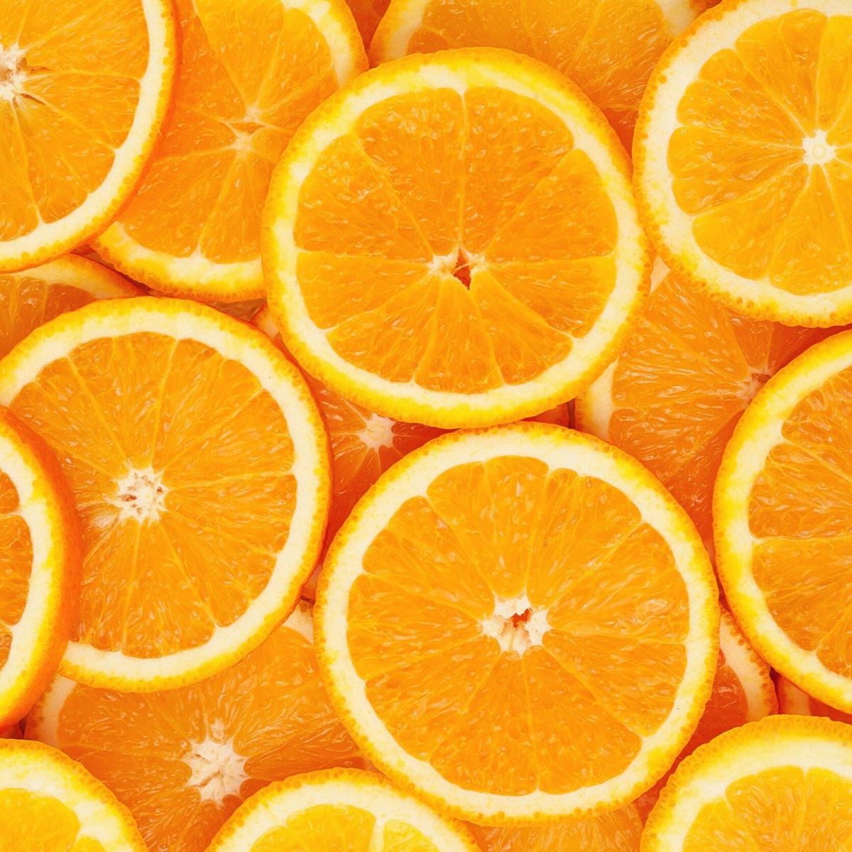 A large pile of orange slices