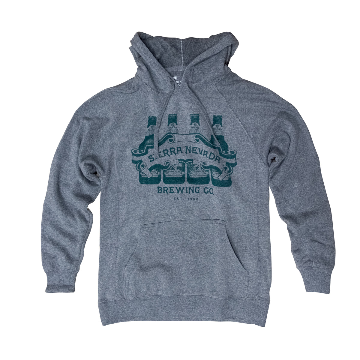 Front image of bottle line up hooded sweatshirt