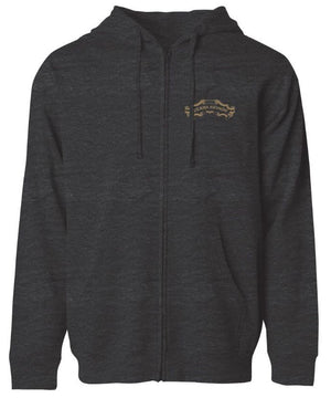 Thumbnail of Shield Zip Hoodie charcoal gray front image