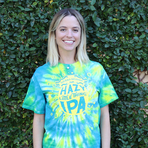 Thumbnail of Hazy Little Thing IPA tie dye shirt on woman