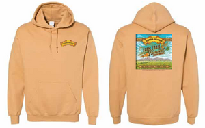 Thumbnail of Sierra Oro Farm Trail hooded sweatshirt gold. Front and back 