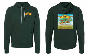 Thumbnail of Sierra Oro Farm Trail hooded sweatshirt forest green. Front and back 