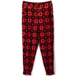 Thumbnail of Front view of the Sierra Nevada red pajama bottoms with a hop pattern