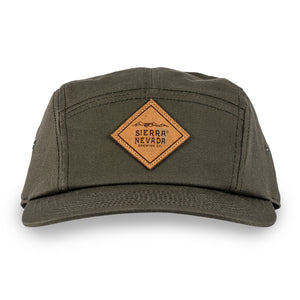 Thumbnail of Straight on, front view of the Sierra Nevada diamond patch green camper hat